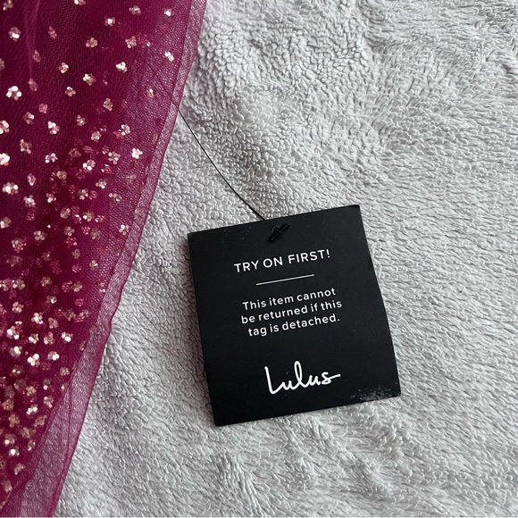 NWT Lulus Ballerina Dream Skater Tutu Dress Glitter Burgundy Gold XL - Picture 5 of 17